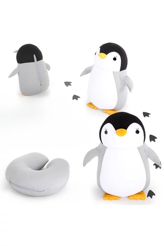 Bonluo Pernă Pentru Gât/Pluș În Formă De Pinguin Ideal Pentru Călătorii 