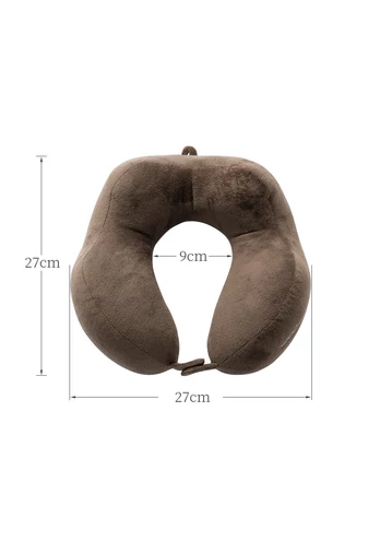 Bonluo Pernă De Gât Albastru Închis Cu Capsă Din Material Moale 28x28cm