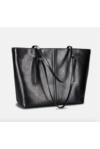 Bonluo Geantă De Umăr Maro Din Piele Naturală De Dimensiunea 30*34*13 cm 