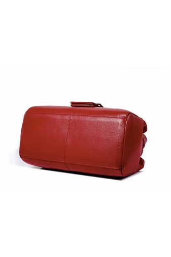 Bonluo Geantă De Umăr/Mână Vișinie Din Piele Naturală Dimensiuni 19*36*16cm