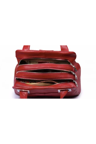 Bonluo Geantă De Umăr/Mână Vișinie Din Piele Naturală Dimensiuni 19*36*16cm
