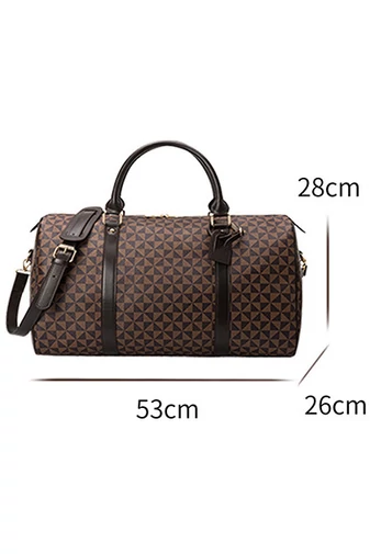 Nagyméretű Prémium Minőségű Barna Designer Utazótáska (28x53x26cm)