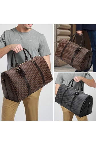 Nagyméretű Prémium Minőségű Barna Designer Utazótáska (28x53x26cm)
