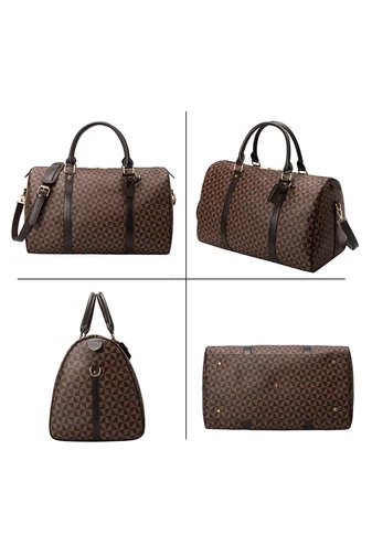 Nagyméretű Prémium Minőségű Barna Designer Utazótáska (28x53x26cm)