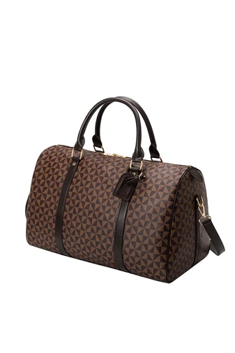 Nagyméretű Prémium Minőségű Barna Designer Utazótáska (28x53x26cm)