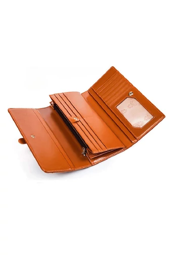 Bonluo Portofel Damă Negru Din Piele Naturală  De Dimensiunea 19*10*3cm