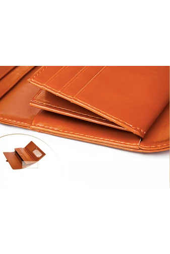 Bonluo Portofel Damă Negru Din Piele Naturală  De Dimensiunea 19*10*3cm