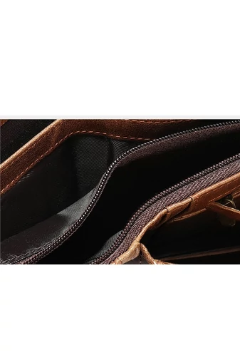 Bonluo Portofel Bărbați Negru Din Piele Naturală Dimensiune (12*10*2cm)