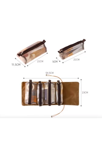Bonluo Geantă De Cosmetice 4-în-1 Neagră Pliabilă/ Portabilă Și Multifuncțională