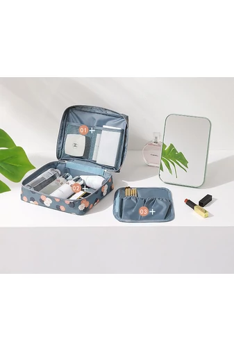 Borsetă Pentru Cosmetice Negru Cu Model Lămâi