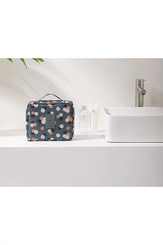 Borsetă Pentru Cosmetice Negru Cu Model Lămâi