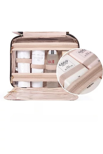 Bonluo Geantă Verde Pentru Cosmetice Extensibilă 
