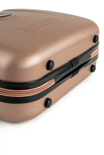 Ormi Valiză Rosegold Cu Atașare La Troler Perete Rigid Lacăt Cu Cifru Inclus Dimensiune Wizz-air (40X30X15)