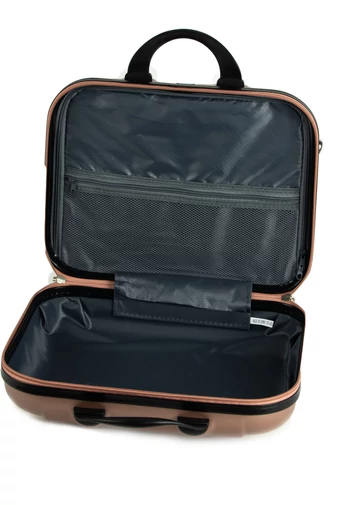 Ormi Valiză Rosegold Cu Atașare La Troler Perete Rigid Lacăt Cu Cifru Inclus Dimensiune Wizz-air (40X30X15)