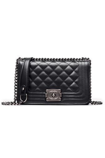 Bonluo Geantă De Umăr/Crossbody Neagră Elegantă Din Imitație De Piele