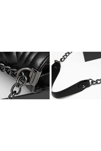 Bonluo Geantă De Umăr/Crossbody Neagră Elegantă Din Imitație De Piele