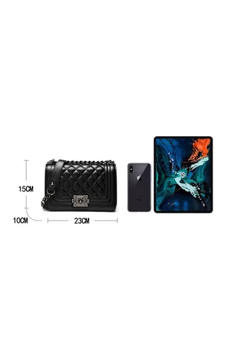 Bonluo Geantă De Umăr/Crossbody Neagră Elegantă Din Imitație De Piele