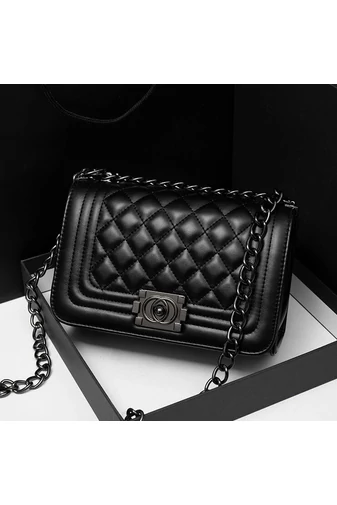 Bonluo Geantă De Umăr/Crossbody Neagră Elegantă Din Imitație De Piele