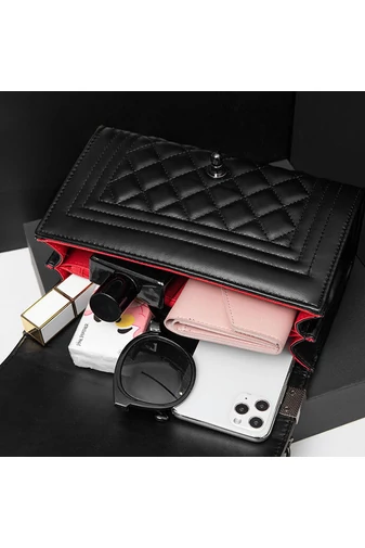 Bonluo Geantă De Umăr/Crossbody Neagră Elegantă Din Imitație De Piele