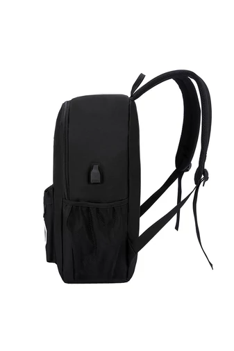 Bonluo Rucsac Negru Cu Figurine Fosforescente Și Cablu USB Dimensiune Gratuită Wizzair (40x30x20cm)