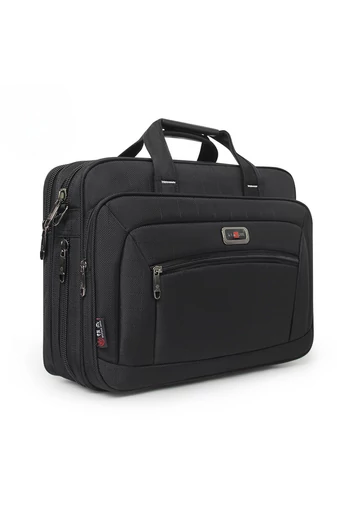 Bonluo Servietă Neagră Din Material Rezistent Extensibil Și Spațiu Pentru Laptop Dimensiune Maximă 15.6inch