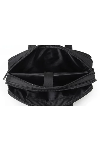 Bonluo Servietă Neagră Din Material Rezistent Extensibil Și Spațiu Pentru Laptop Dimensiune Maximă 15.6inch