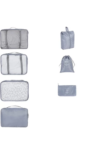 Sac Pentru Depozitare Haine Gri Ideal Pentru Călătorii (7buc)