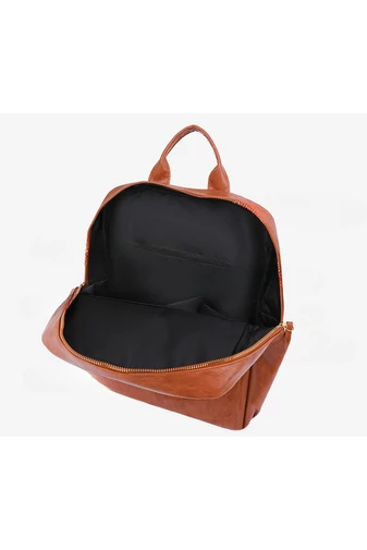 Bonluo Rucsac Maro Deschis Impermeabil Din Imitație Piele Dimensiune Mare (38*28*11cm)