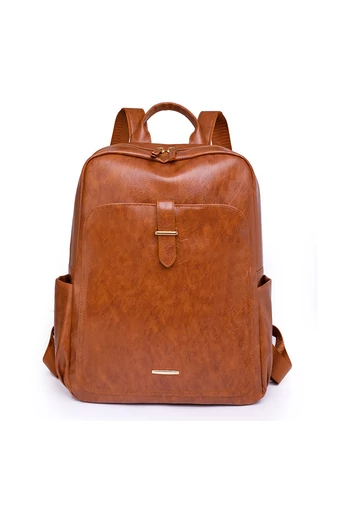 Bonluo Rucsac Maro Deschis Impermeabil Din Imitație Piele Dimensiune Mare (38*28*11cm)