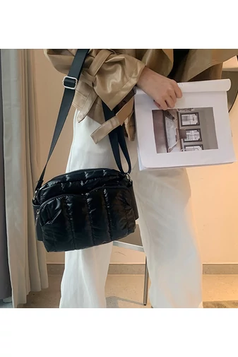 Bonluo Geantă De Umăr/Crossbody Argintiu Metalic Din Material Impermeabil De Dimensiunea 25*20*8 cm 