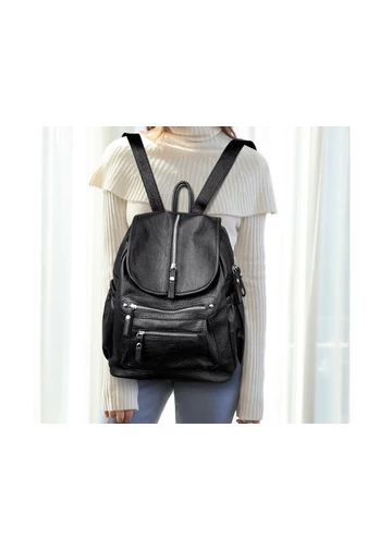 Bonluo Rucsac Damă Negru Din Imitație De Piele De Dimensiunea 34*32*17cm