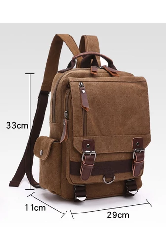 Bonluo Rucsac/Geantă Crossbody Maro Pentru Bărbați Foarte Rezistent Dimensiuni 33*29*11cm