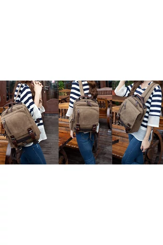 Bonluo Rucsac/Geantă Crossbody Maro Pentru Bărbați Foarte Rezistent Dimensiuni 33*29*11cm