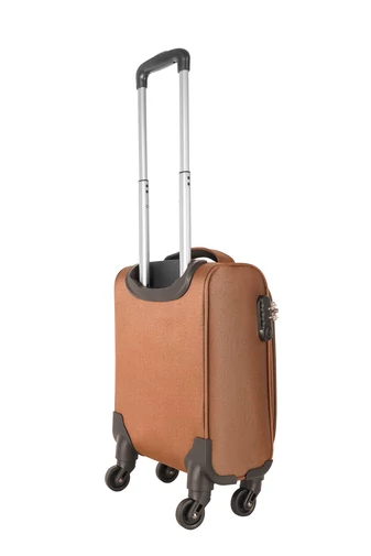 Leonardo Da Vinci Troler De Cabină Maro Din Material Textil Dimensiune Gratuită Wizz-air (40x30x20cm) Cu Roți Detașabile