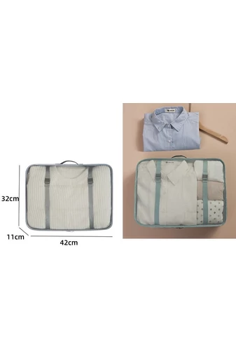Bonluo Set Organizator Albastru Deschis Ideal Pentru Călătorii Sau Organizare Dulap( 10buc)