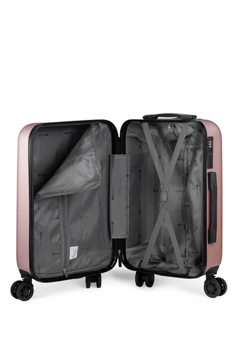  Nagyméretű Kemény Falú Bőrönd ABS Anyagból Rosegold színű Méret 75*47*28cm