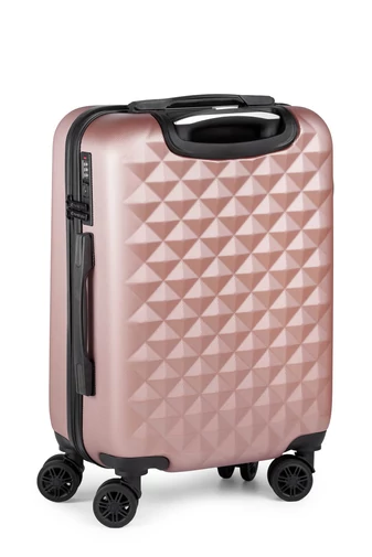  Nagyméretű Kemény Falú Bőrönd ABS Anyagból Rosegold színű Méret 75*47*28cm