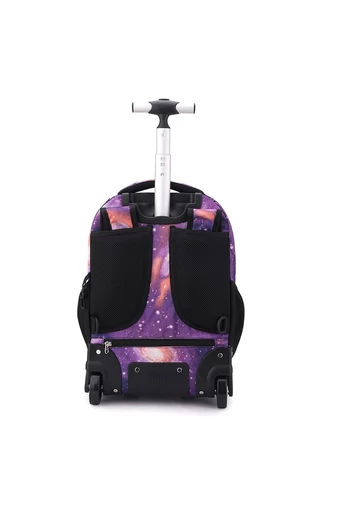 Bonluo Ghiozdan Pe Roți Violet Colorat Din Material Impermeabil Dimensiune 48*31*21cm