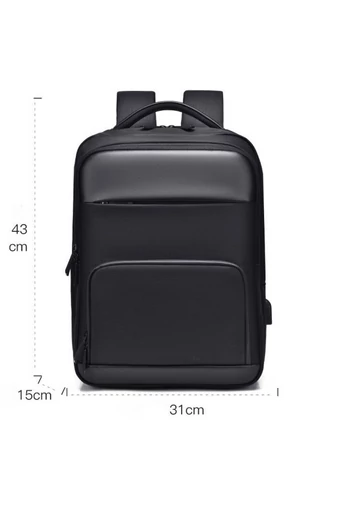 Bonluo Rucsac Gri Cu Atasare La Troler Prevăzut Cu Spațiu USB Multiple Buzunare Dimensiune (43x15x31cm)