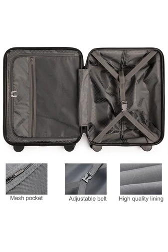 Troler De Cabină Ormi Negru De Calitate Premium Exterm De Rezistent La Șocuri Dimensiunea 53*36*22cm