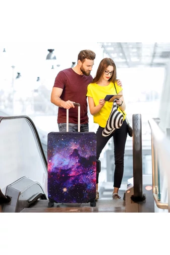 Bonluo Husă Protectoare Model Galaxie Pentru Valiză Mărimea Medie Dimensiuni(62*43*27cm)