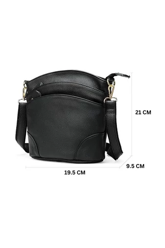 Valódi Bőr Crossbody Táska Bonluo Bézs színű 21x19,5x9,5 cm