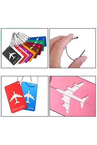 Bonluo Plăcuță Identificare Bagaj Cu Model Avion Verde