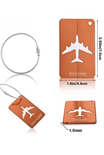 Bonluo Plăcuță Identificare Bagaj Cu Model Avion Verde