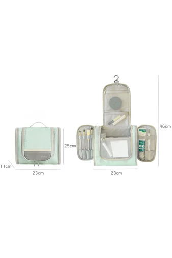 Geantă Cosmetice Bonluo Bej Pentru Călătorii Dimensiuni 25*23*11cm