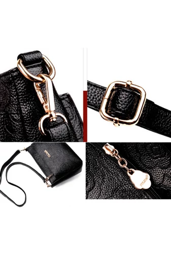 Geantă Crossbody Bonluo Roșie Cu Model Din Imitație De Piele Dimensiune Medie ( 19*29*13cm) 