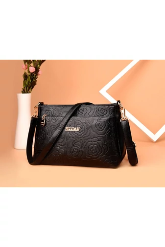 Geantă Crossbody Bonluo Roșie Cu Model Din Imitație De Piele Dimensiune Medie ( 19*29*13cm) 
