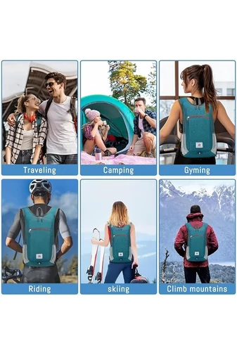 Rucsac Drumeții Bonluo Negru Extrem De Ușor Din Material Impermeabil Pliabil De Dimensiunea 42*27*13 cm