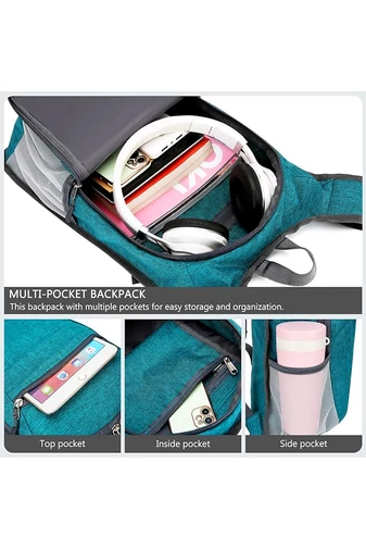 Rucsac Drumeții Bonluo Verde Extrem De Ușor Din Material Impermeabil Pliabil De Dimensiunea 42*27*13 cm