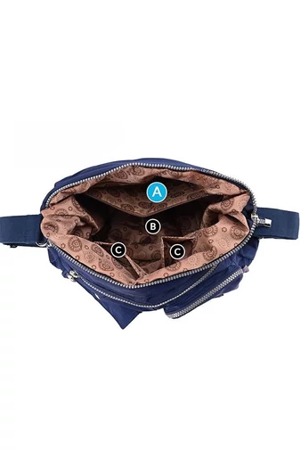 Geantă Hobo Damă Bonluo Albastru Închis Cu Etichetă RFID, Din Material Impermeabil,  Dimensiunea 33*34*11cm 